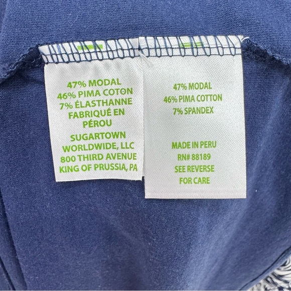 Lilly Pulitzer Finn Top High Tide Navy Gday Mate Long Sleeve Top, size XXL - Picture 7 of 7